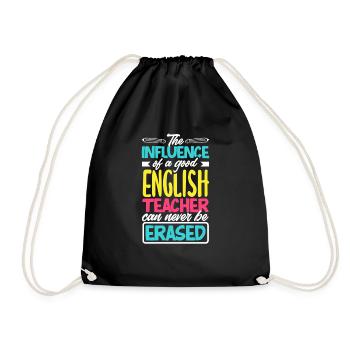 Funny Teacher Teacher Gift - Drawstring Bag - black - Front