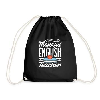 Lustiges Lehrer Lehrerinnen Geschenk - Turnbeutel - Schwarz - Vorne