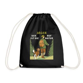 HUNTER'S CALL OF NATURE - Drawstring Bag - black - Front