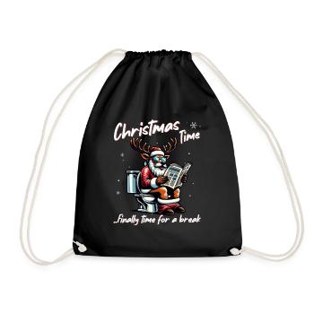 Santa Claus Christmas Men & Women - Drawstring Bag - black - Front