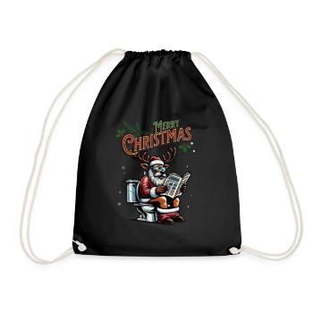 Santa Claus Christmas Men & Women - Drawstring Bag - black - Front