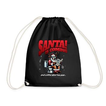 Santa Claus Christmas Men & Women - Drawstring Bag - black - Front