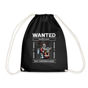 Santa Claus Christmas Men & Women - Drawstring Bag - black - Front