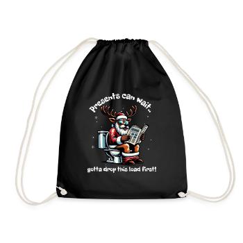 Santa Claus Christmas Men & Women - Drawstring Bag - black - Front