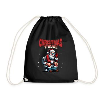 Santa Claus Christmas Men & Women - Drawstring Bag - black - Front