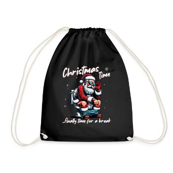 Santa Claus Christmas Men & Women - Drawstring Bag - black - Front