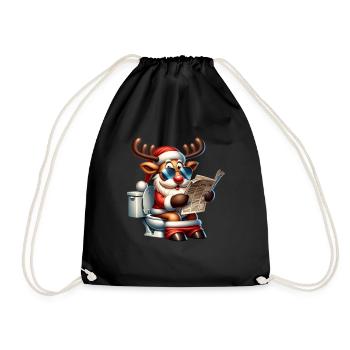 Santa Claus Christmas Men & Women - Drawstring Bag - black - Front