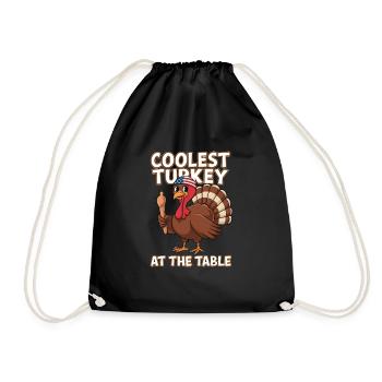 Dinde drôle de Thanksgiving - Sac de sport léger - noir - Devant