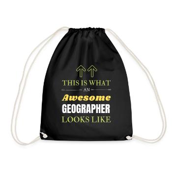 Voici à quoi ressemble un géographe génial - Sac de sport léger - noir - Devant