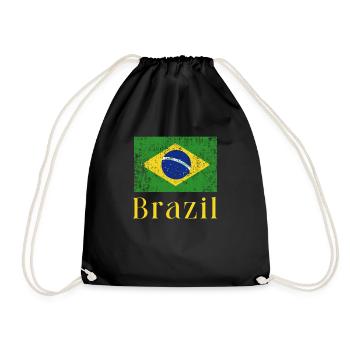Brasilien Brazil shirt Brasilianer Rio de Janeirao - Turnbeutel - Schwarz - Vorne