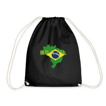 Brasilien Brazil shirt Brasilianer Rio de Janeirao - Turnbeutel - Schwarz - Vorne