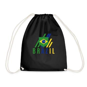 Brasilien Brazil shirt Brasilianer Rio de Janeirao - Turnbeutel - Schwarz - Vorne
