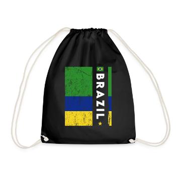 Brazil Brazil shirt Brazilian Rio de Janeirao - Drawstring Bag - black - Front
