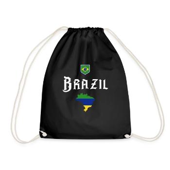 Brasilien Brazil shirt Brasilianer Rio de Janeirao - Turnbeutel - Schwarz - Vorne