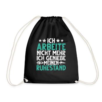 Ruhestand Legende Lustige Rente Pension Rentner - Turnbeutel - Schwarz - Vorne