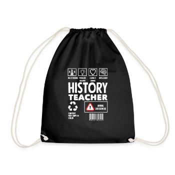 Funny Teacher Teacher Gift - Drawstring Bag - black - Front