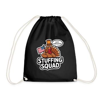 Lustiger Thanksgiving Truthahn - Turnbeutel - Schwarz - Vorne