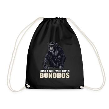 Bonobos Bonobo - Drawstring Bag - black - Front