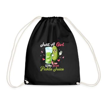 Just A Girl Who Loves Pickle Juice Fitness Vegan C - Turnbeutel - Schwarz - Vorne
