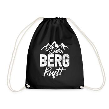 Berge Natur Bergsteigen Alpen Klettern Wandern - Turnbeutel - Schwarz - Vorne