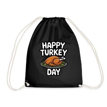 Dinde drôle de Thanksgiving - Sac de sport léger - noir - Devant