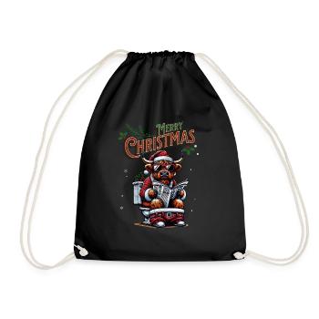 Santa Claus Christmas Men & Women - Drawstring Bag - black - Front