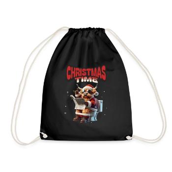 Père Noël Noël Hommes et femmes - Sac de sport léger - noir - Devant