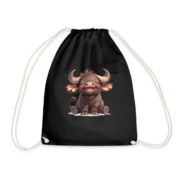 Buffalos Buffalo Büffel - Turnbeutel - Schwarz - Vorne