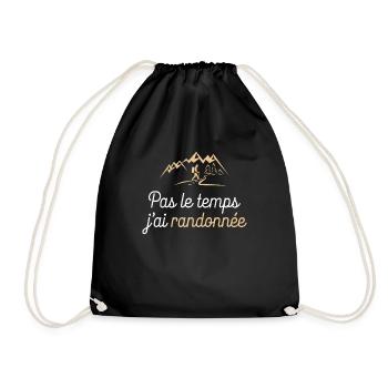 Pas Le Temps J'ai Randonnée Cadeau Randonneur - Sac de sport léger - noir - Devant