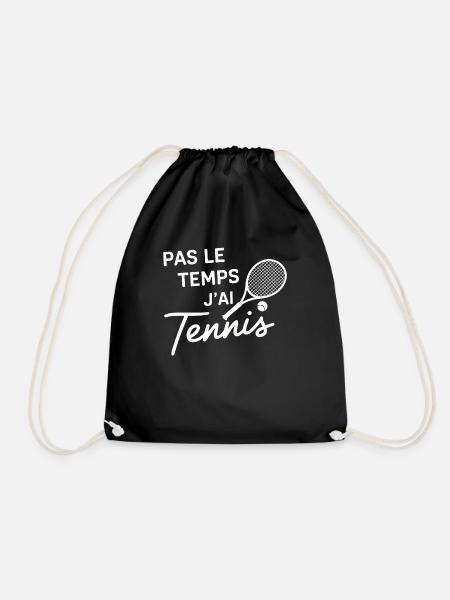 Keine Zeit, ich habe Tennis-Humor, Tennismann - Turnbeutel - Schwarz