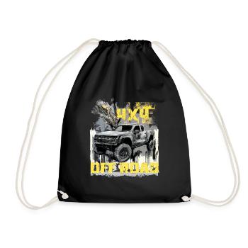 4x4 Offroad Pickup Pick Up Truck F 150 - Drawstring Bag - black - Front