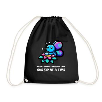 Voltigeant dans la vie Café Papillon - Sac de sport léger - noir - Devant