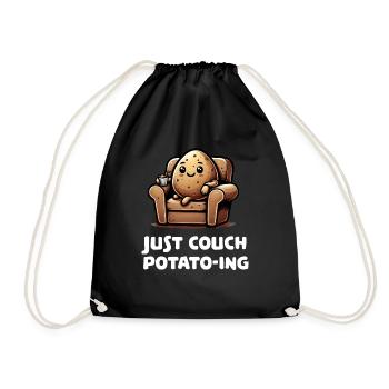 Just Couch Potato-ing Funny Potato - Drawstring Bag - black - Front