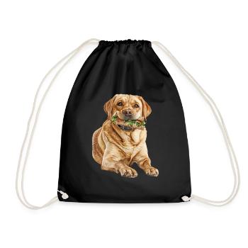 Labrador Retriever - Turnbeutel - Schwarz - Vorne