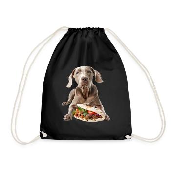 Weimaraner - Turnbeutel - Schwarz - Vorne