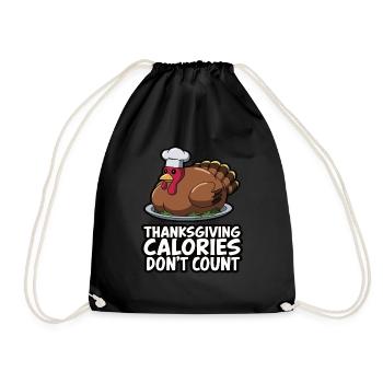 Dinde drôle de Thanksgiving - Sac de sport léger - noir - Devant