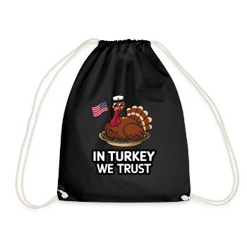 Dinde drôle de Thanksgiving - Sac de sport léger - noir - Devant