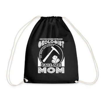 The Most Important People Call Me Geologist Mom - Drawstring Bag - black - Front