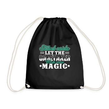 Caretaker Let Caretaker Work Magic - Drawstring Bag - black - Front