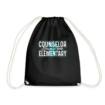 School Counselor Shadow Hills Elementary - Drawstring Bag - black - Front