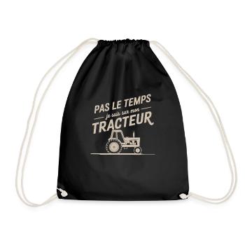 Pas Le Temps Je Suis Sur Mon Tracteur - Sac de sport léger - noir - Devant