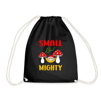 Small But Mighty Cute Gnome Family Gift Idea - Turnbeutel - Schwarz - Vorne