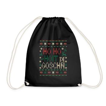 Ho Ho Hoit Di Goschn Noël Drôle - Sac de sport léger - noir - Devant