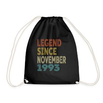 Vintage Legend Depuis novembre 1993, 31ème anniversaire - Sac de sport léger - noir - Devant