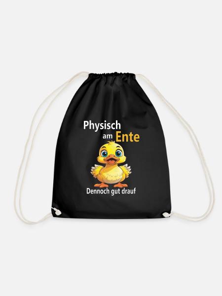 Physisch am Ente - Turnbeutel - Schwarz