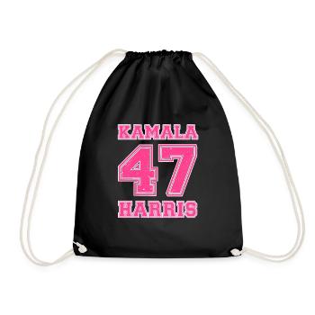 Kamala Harris, 47th President of the USA - Drawstring Bag - black - Front