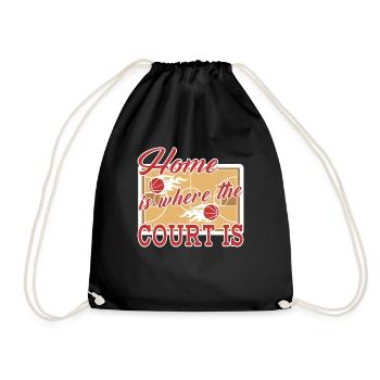 Basketball Home Is Where The Court Is - Drawstring Bag - black - Front