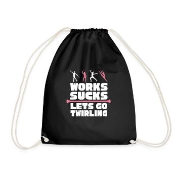 Bâton tournant de tige virevoltant - Sac de sport léger - noir - Devant