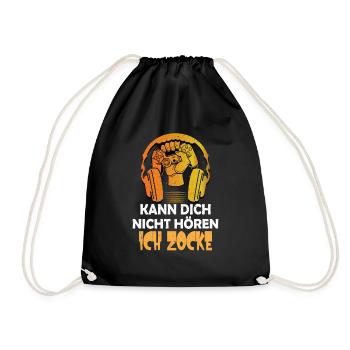 I gamble - can't hear you I gamble T-Shit - Drawstring Bag - black - Front