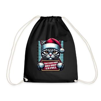 Père Noël Noël Drôle de chats Mugshot - Sac de sport léger - noir - Devant